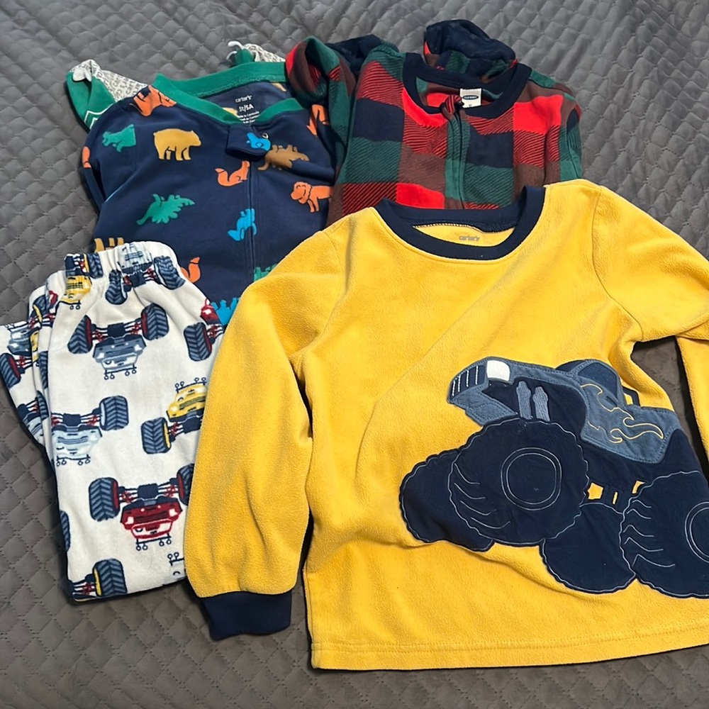 Lot of toddler boy PJs